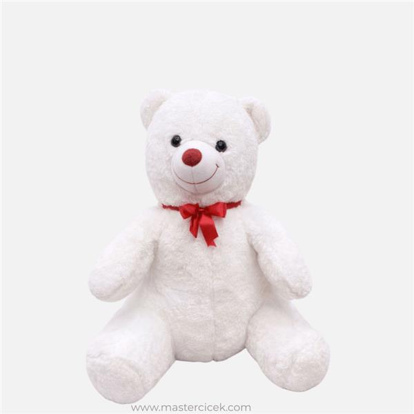 50 cm Beyaz Peluş Ayıcık – Sevimli Hediye