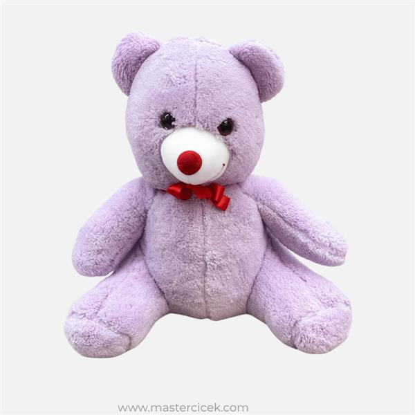 50 cm Mor Peluş Ayıcık – Sevimli ve Şık Hediye